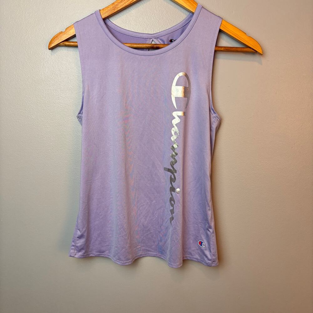 Girls Champion Athletic Running Tank Criss Cross Back 10/12 Lilac